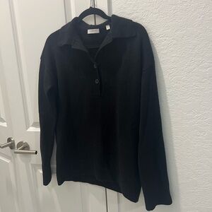 Equipment Black V-Neck Sweater